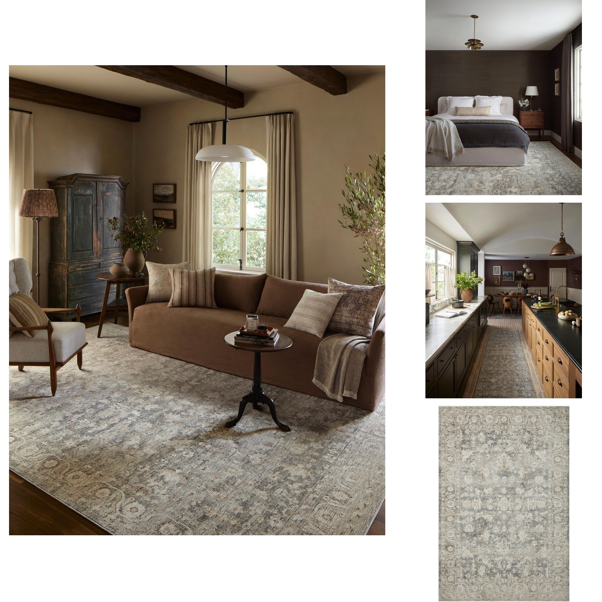 Loloi Amber Lewis Honora Collection Hon-02 Slate/Beige 3-9 X 5-9 Accent Rug