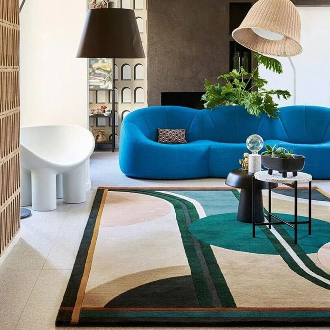 Handmade designer rug carpet contemporary premium luxury hand tufted rug