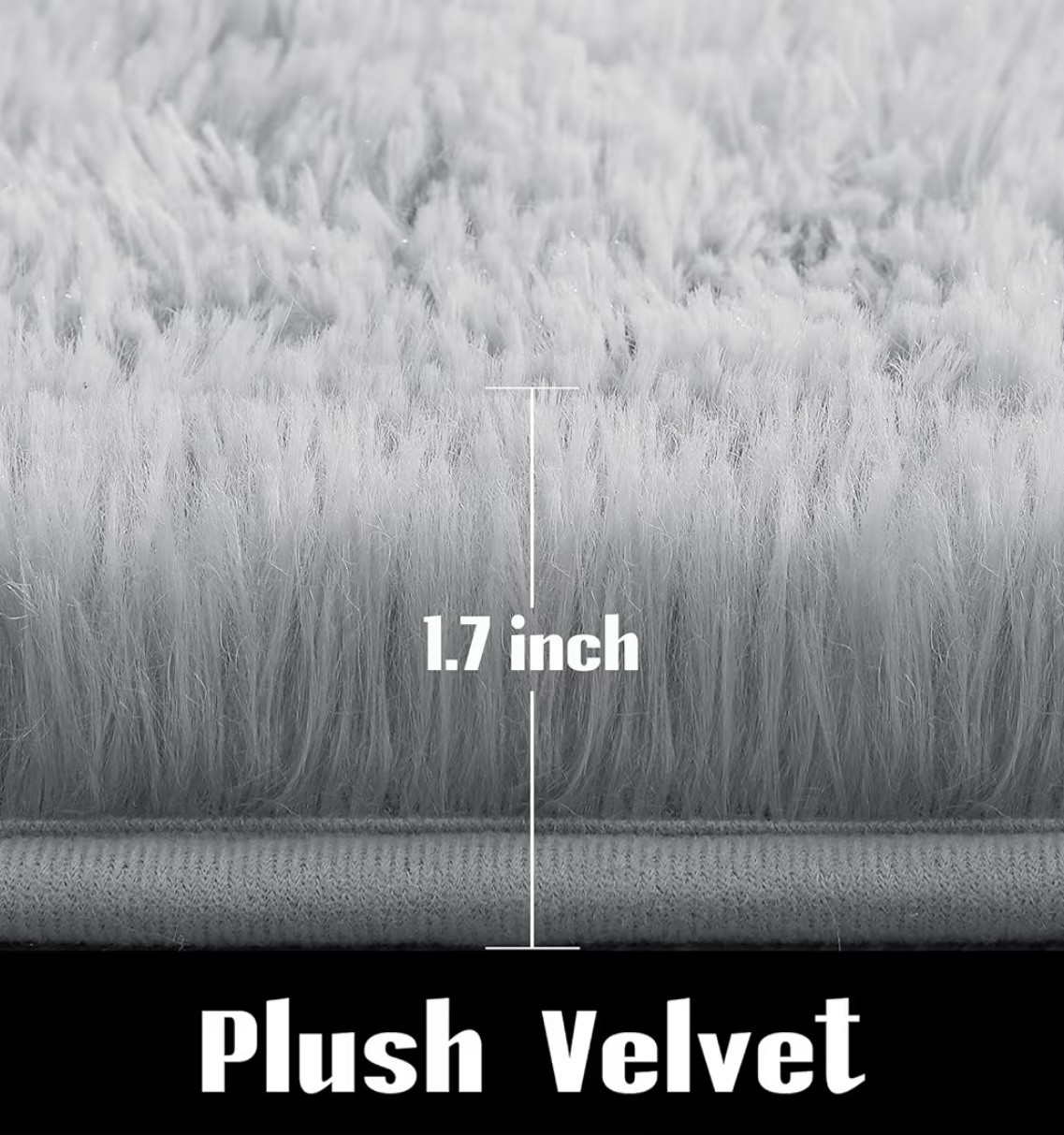 Super Soft Shaggy Rugs Fluffy Carpets, 4×6 Feet, Anti-Skid Rectanlar, Grey