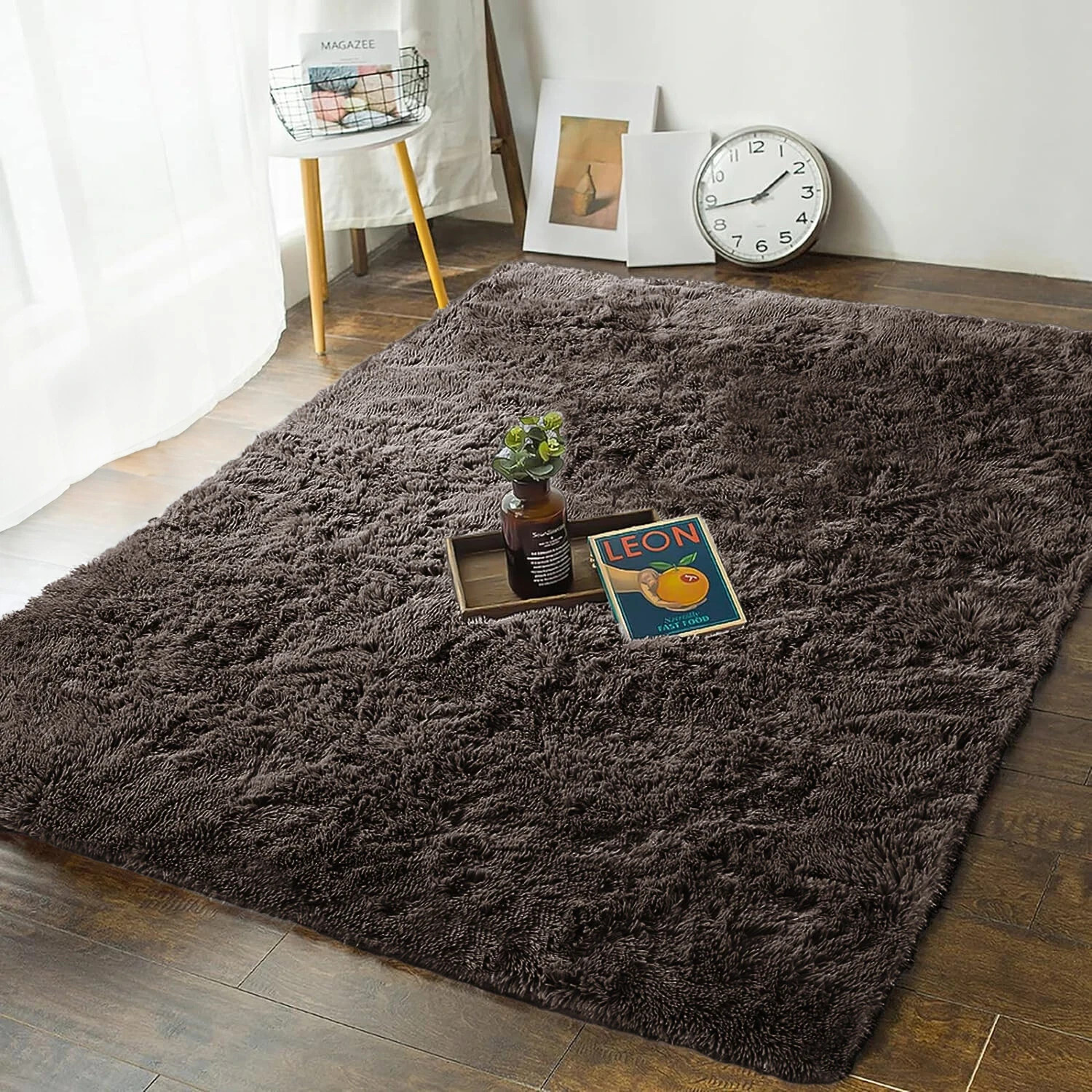 Shaggy Fluffy Area Rug Anti Skid Living Room Bedroom Carpet Ultra Soft Floor Mat