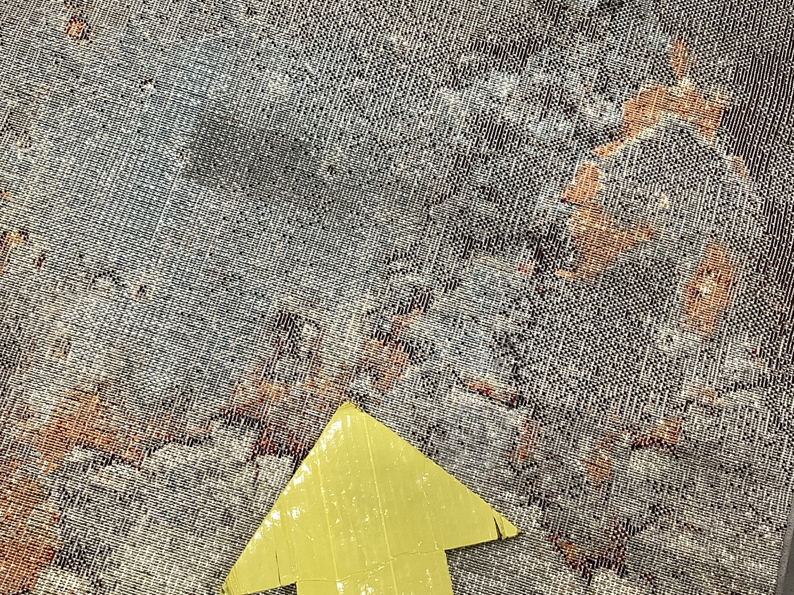 BLUE / MULTI 5′-3″ x 7′-6″ Back Stain Rug, Reduced Price 1172685882 GLA125B-5