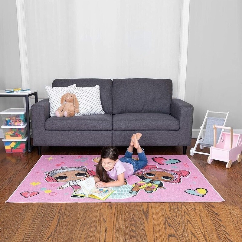 LOL Surprise Non Slip Kids Area Rug Soft Durable Playroom Bedroom Accessory New
