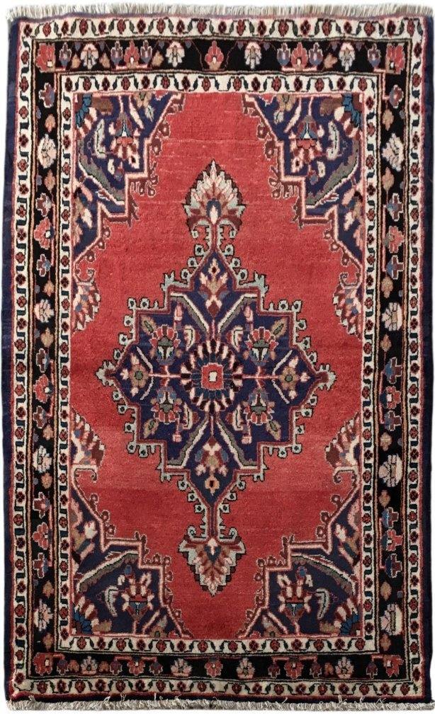 4′ x 5′ Red Orange Traditional Hamaadan Rug 81472