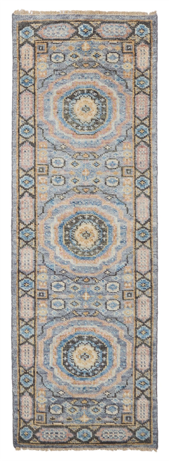 2’8″ x 7’11” Vintage Hand-knotted Runner Rug Traditional Oriental Wool Carpet