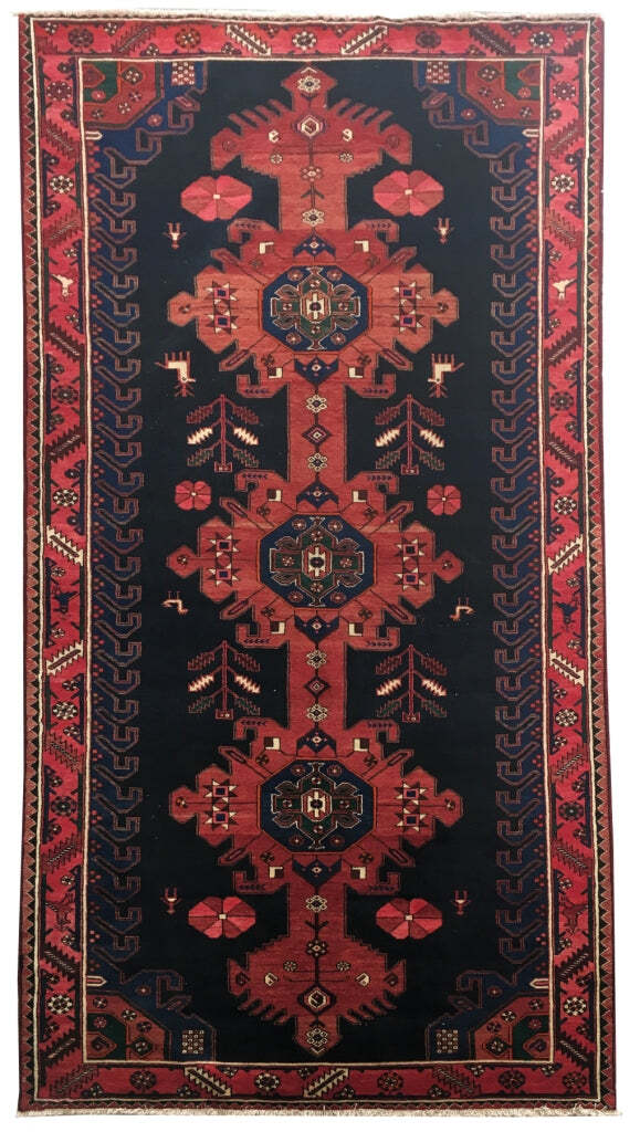 5′ x 10′ Dull Red Traditional Hamaadan Rug 81784