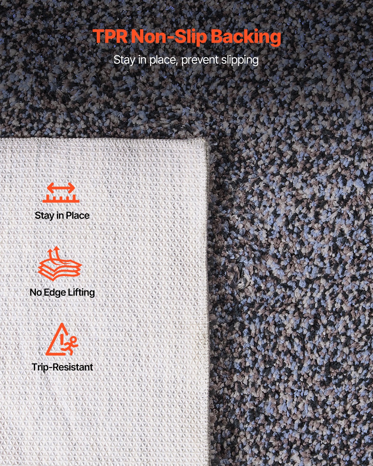 VEVOR Indoor Plush Area Rug 9 x 12 ft Large Rug for Living Room Bedroom Study