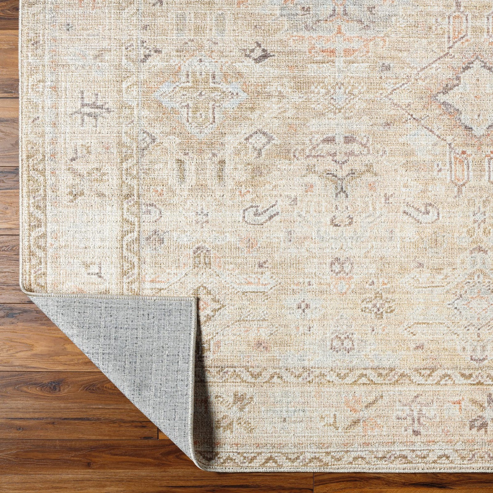 Livabliss x Becki Owens Marlene Vintage Medallion Area Rug, 3’11” x 5’7″, Cream