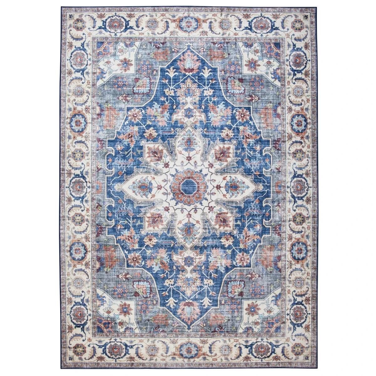 Wyatt & Ash Machine Washable Indoor Area Rug, Beatrice 5ft 3in x 7ft 5in