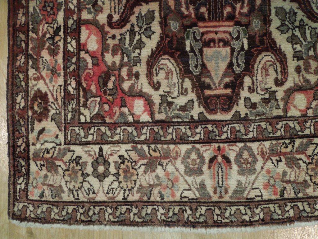4′ x 10′ Brown Fine Perssiaan Saroukk Rug 72445