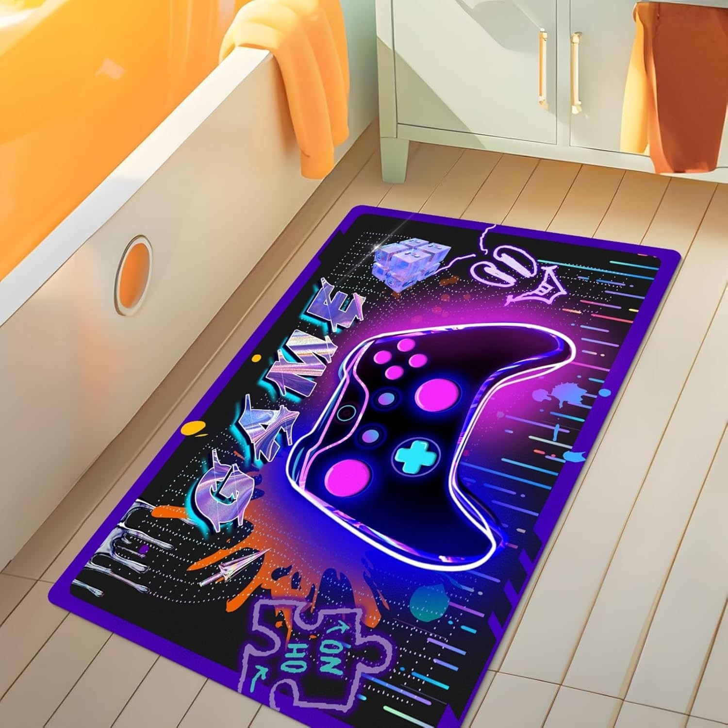 Gaming Rug Gamer Rug For Boys Room 35×24 Inch Small Colorful Area Rug