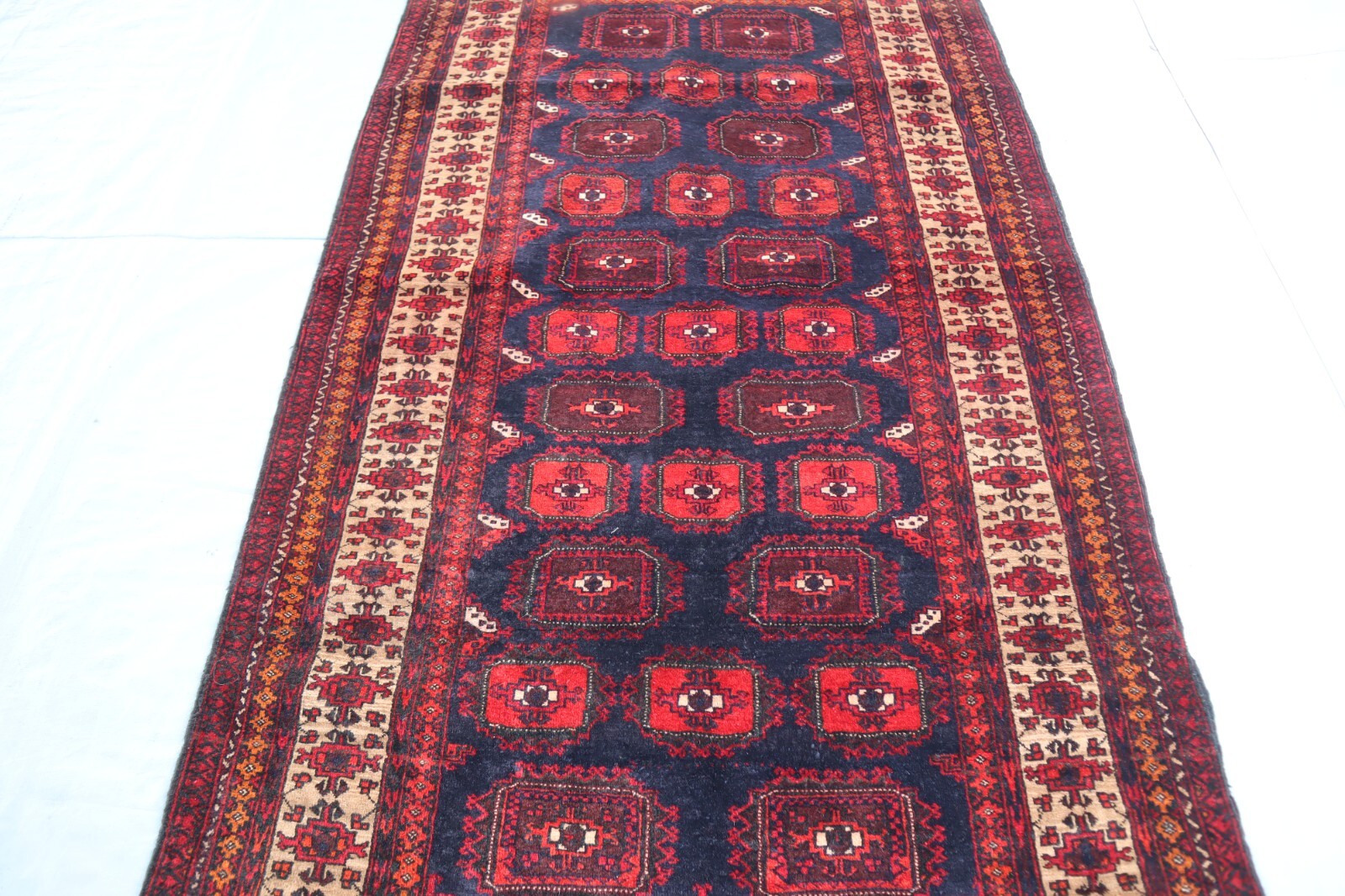 4’0x7’5 ft Afghan Handmade Oriental rug, Living Room Rug, Authentic Genuine Rug