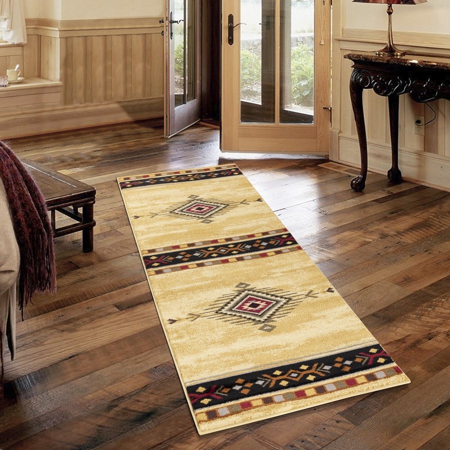Conrad Home Yellowstone 2’7” x 7’3” Southwest Runner, Cream – YLS40032-7
