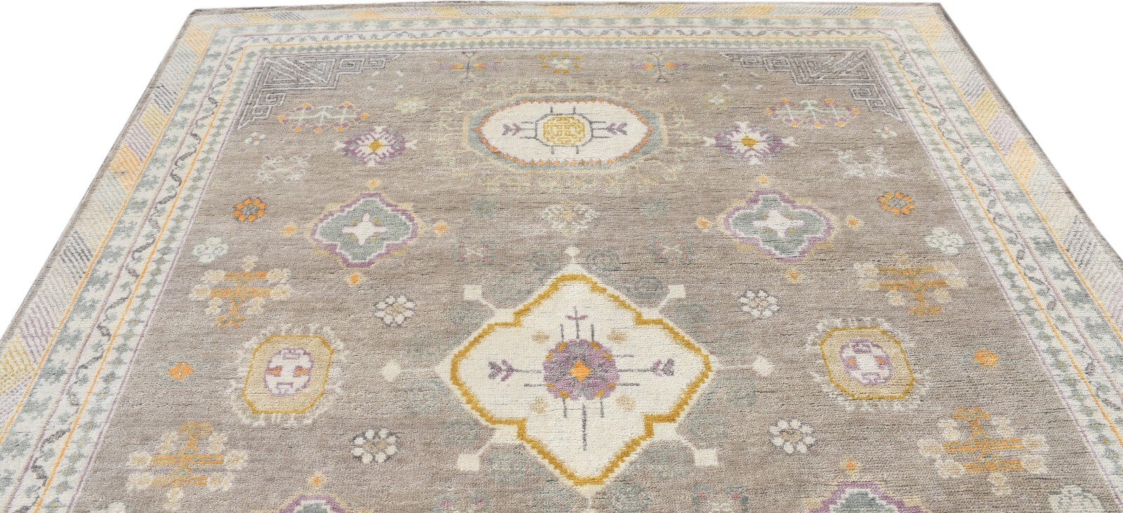 8X10 Khotan Hand-Knotted Wool Area Rug Brown Carpet (8’2″ x 9’11”