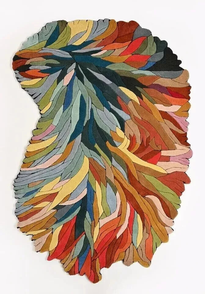 UNIQUE HAND TUFTED AREA RUG 8X10 NEWZEALAND WOOL RUGS FOR LIVING ROOM CARPET