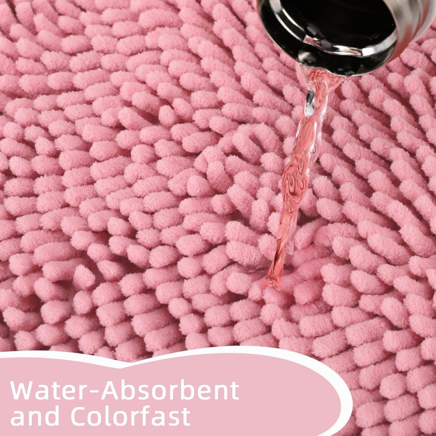 Cozy Chenille Locker Rug in Pink – Perfect Decor for School Lockers, 11.5 x 17.5