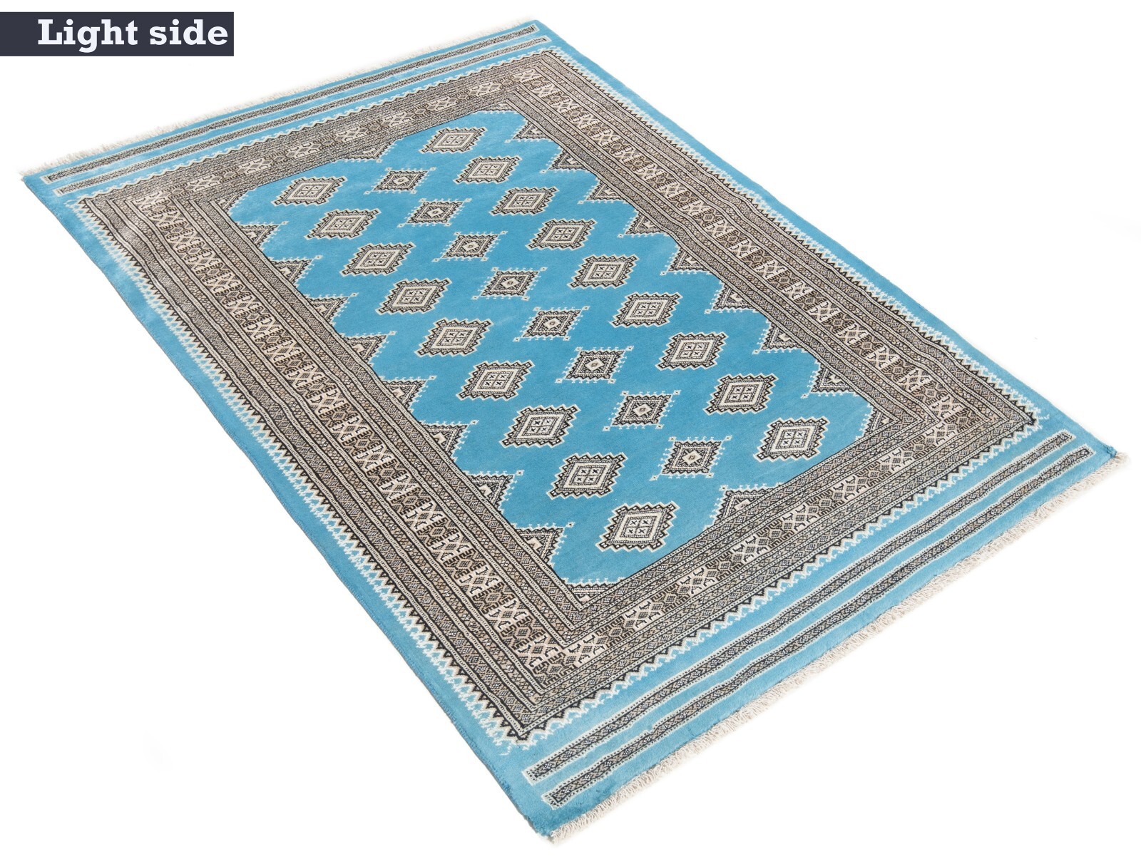 Pakistan Handwoven Oriental Rug 74 13/16×53 7/8in-Fine,Carpet,Rug,Bokhara,Blue