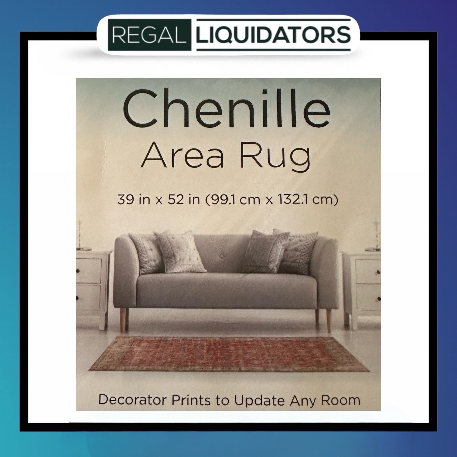 Apache Mills Chenille 39 in x 52 in Area Rug in Novara Red