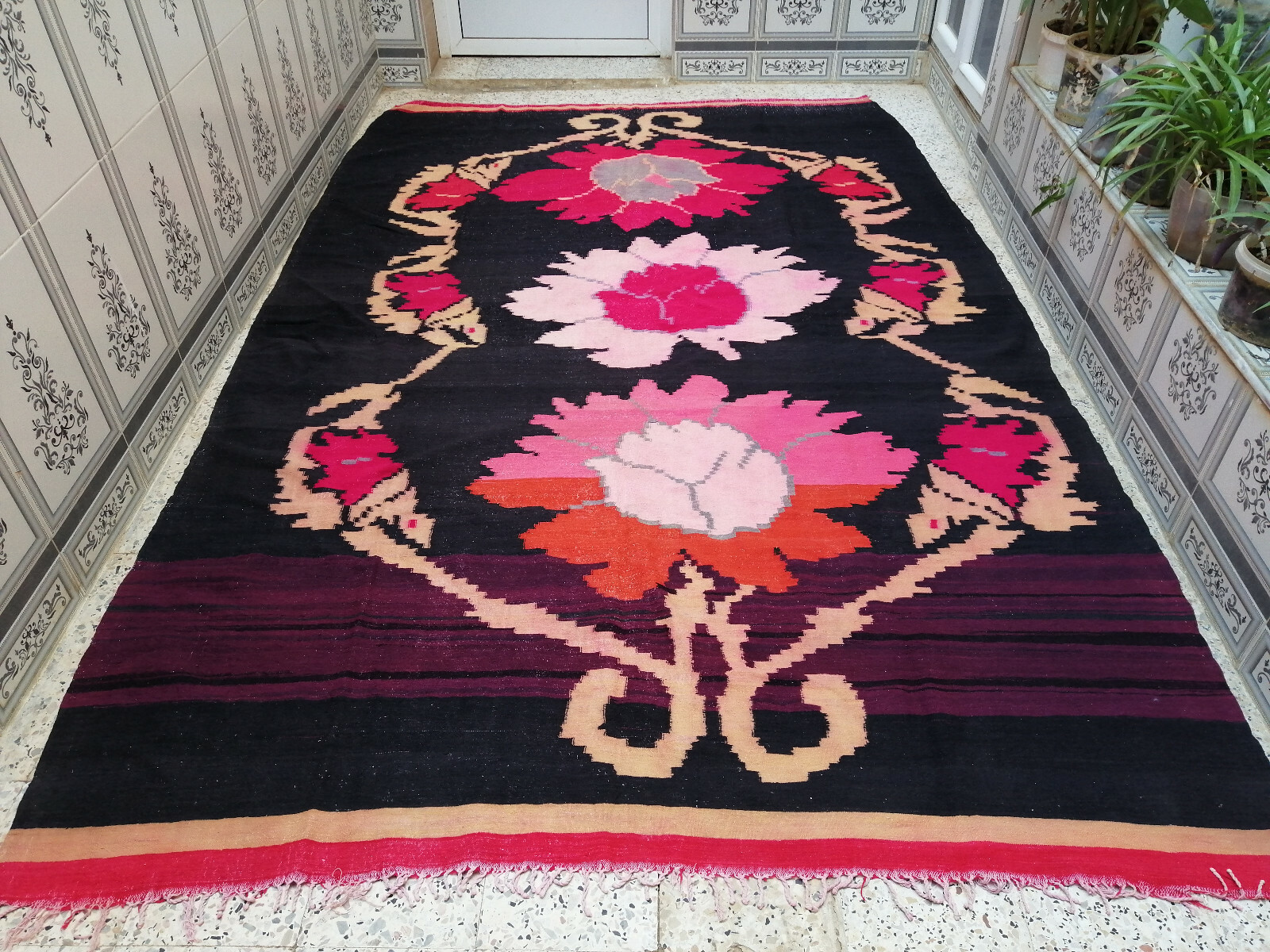 Handmade Moroccan Berber Rug Azilal Wool Beni Ourain Tribal Style