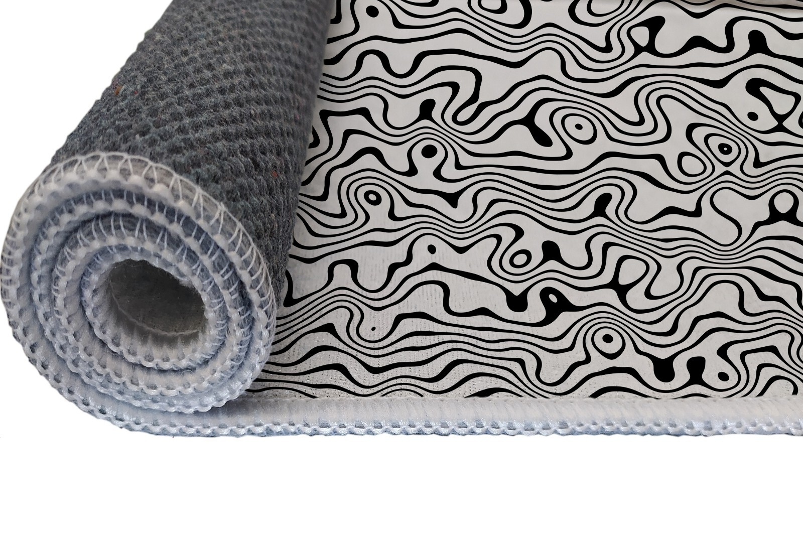 Distorted Ink Stripes, Floor Rug, Fashion Abstract Modern Carpets, Abstract Deco