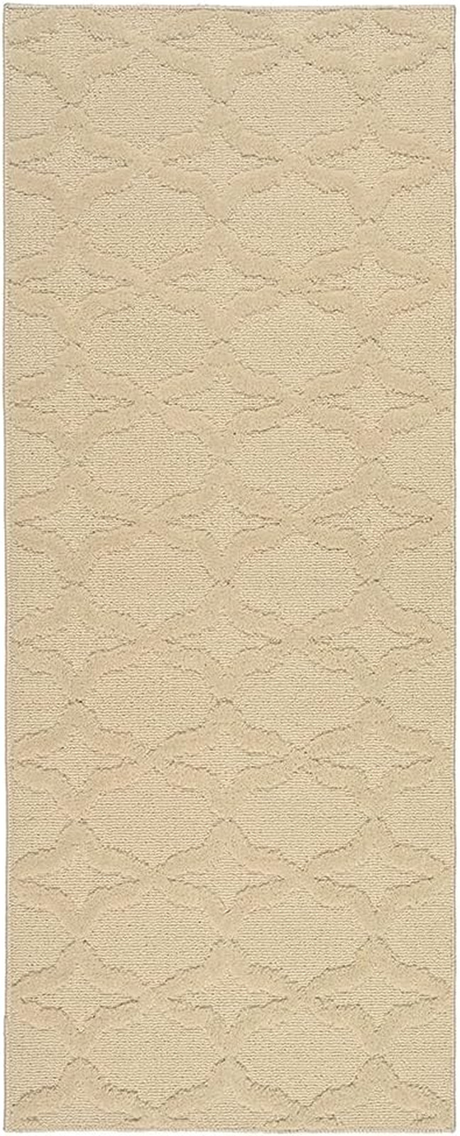 Sparta Non Slip Polypropylene 2 Ft. X 8 Ft. Biege Tan Area Rug- Ideal for Living