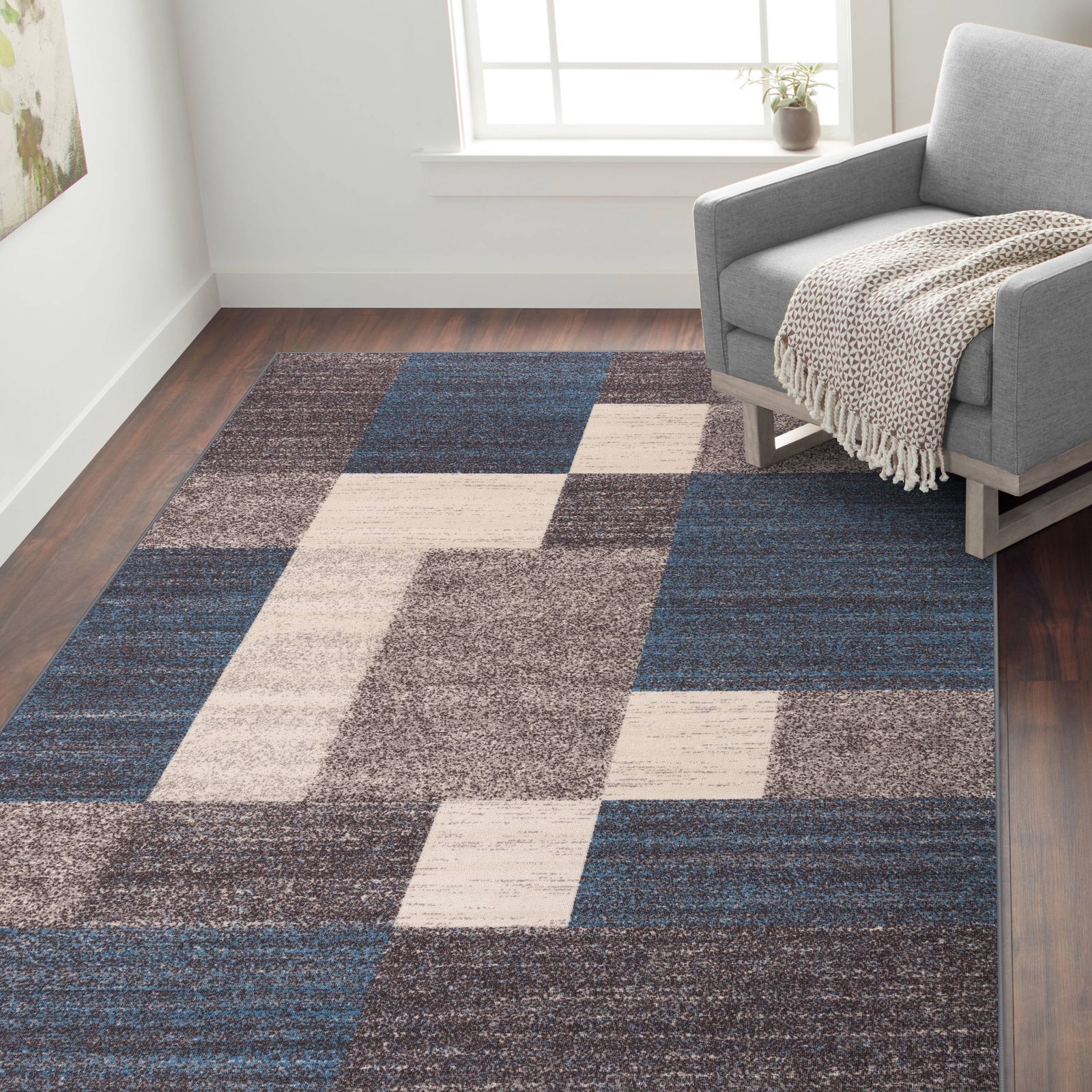 Area Rugs Modern Boxes Design Living Room Rugs Contemporary 5×7 Rug Kitchen Rugs