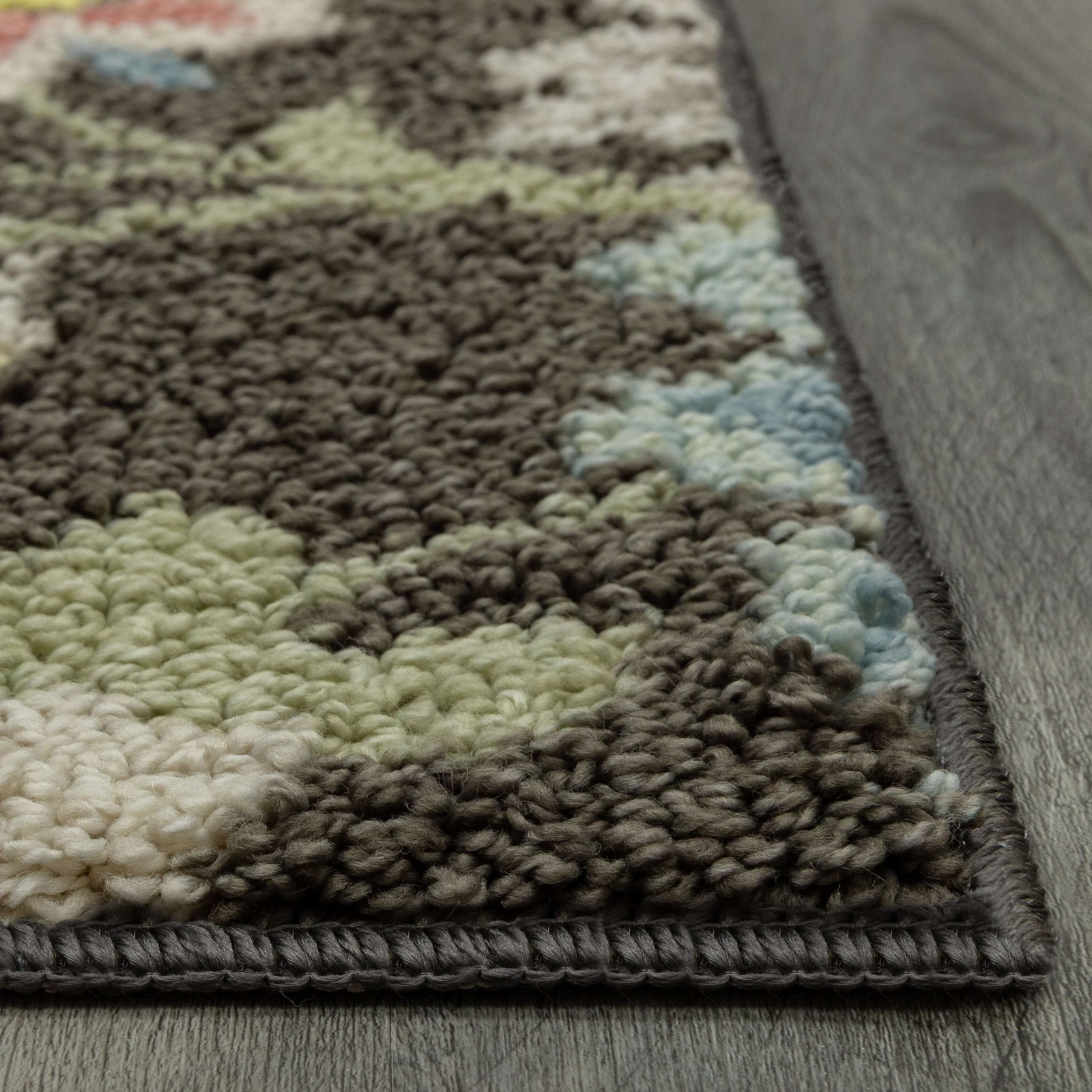 1’8″x2′, Farmhouse Oversized Floral Gray Multicolor Indoor Accent Rug