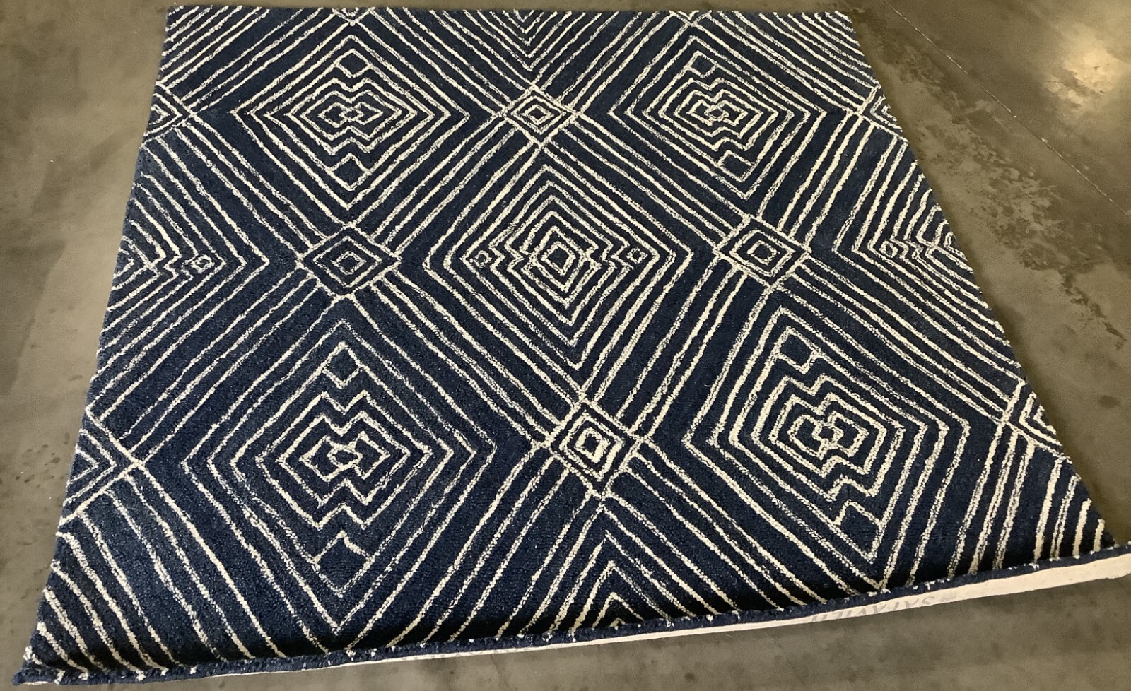 NAVY / IVORY 5′ X 5′ Flaw in Rug, Reduced Price 1172670904 MLP608N-5SQ