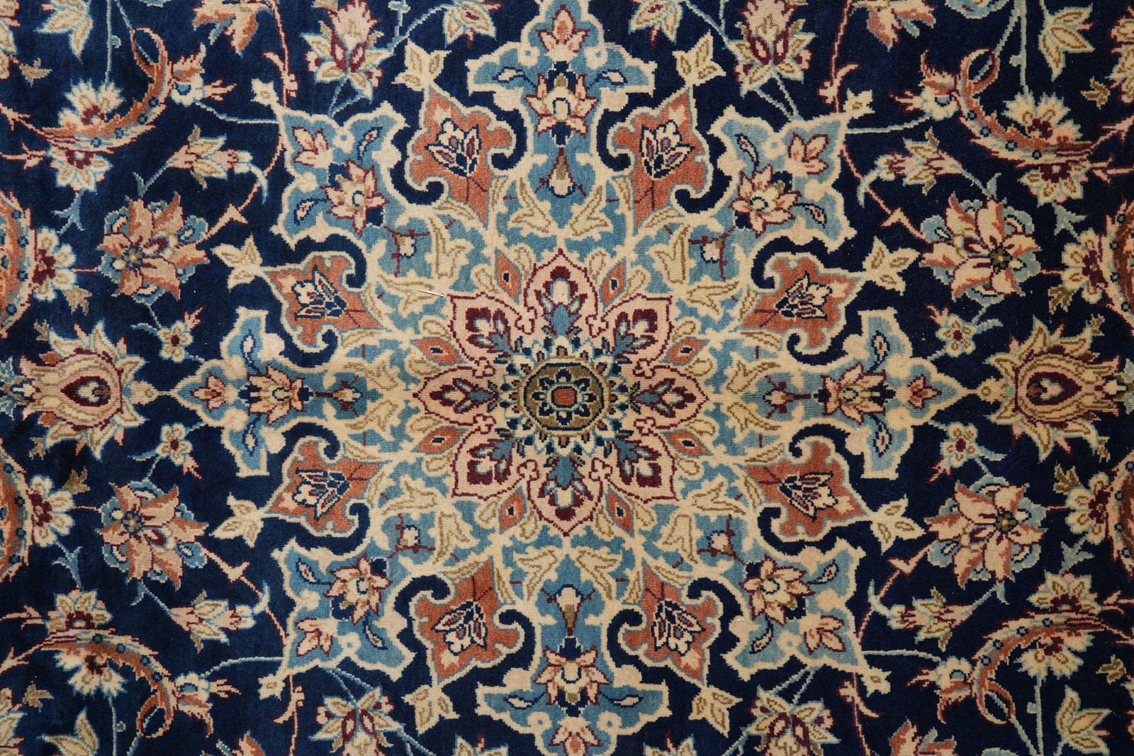 9 x 13 Perrsian Najafabad Esfahaan Wool rug Navy Blue #F-4131