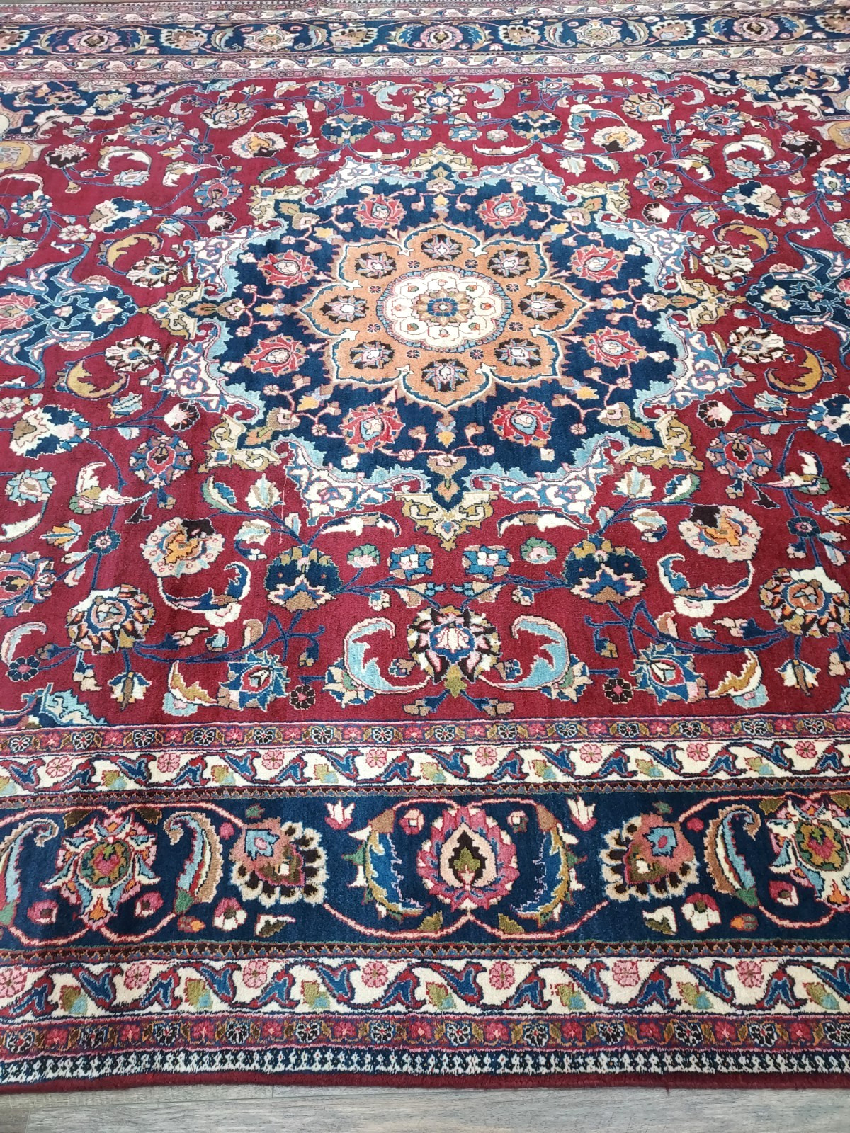 Turkish Silk&Wool HandMade Bohemian Tradition Royal Design Turkish Rug 9.5×13 Ft