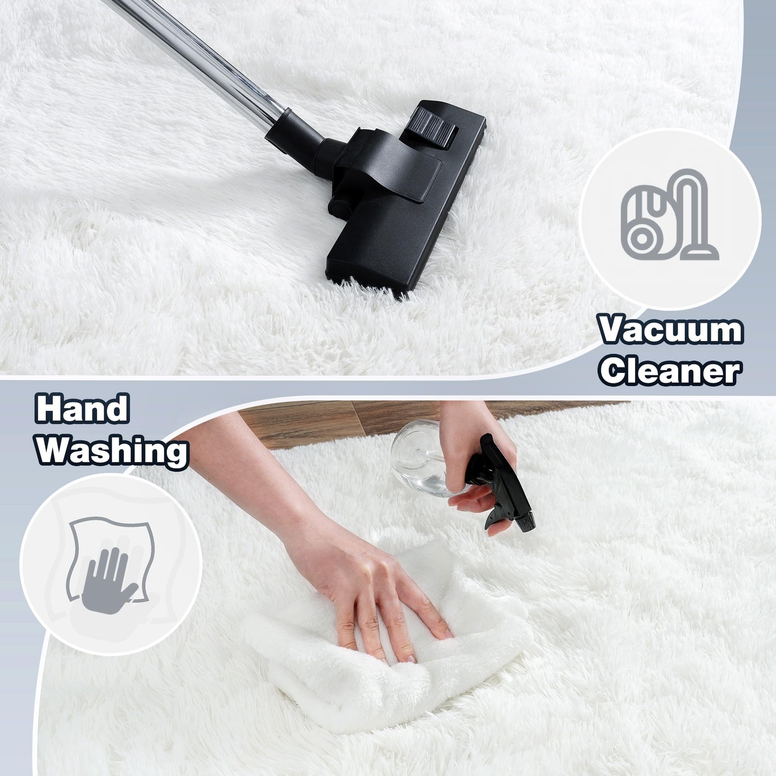 Soft Plush Shag Rug 5×7, Ultra Fluffy Rug for Living Room Bedroom, Non-Slip F…