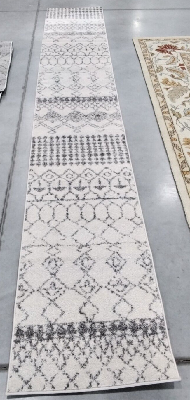 IVORY / GREY 2′-0″ x 13′-0″ Back Stain Rug, Reduced Price 1172739476 TUL229A-213