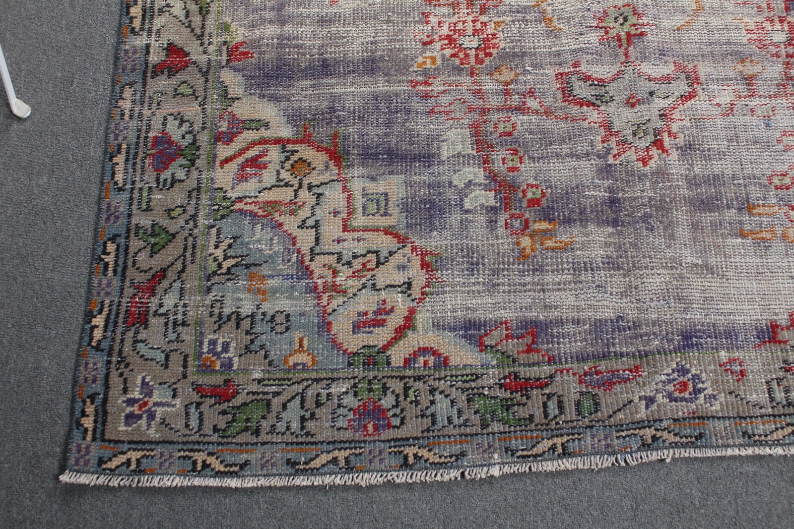 5,2×8 ft Turkish Rug, Vintage Rug, Purple Oriental Wool Rug