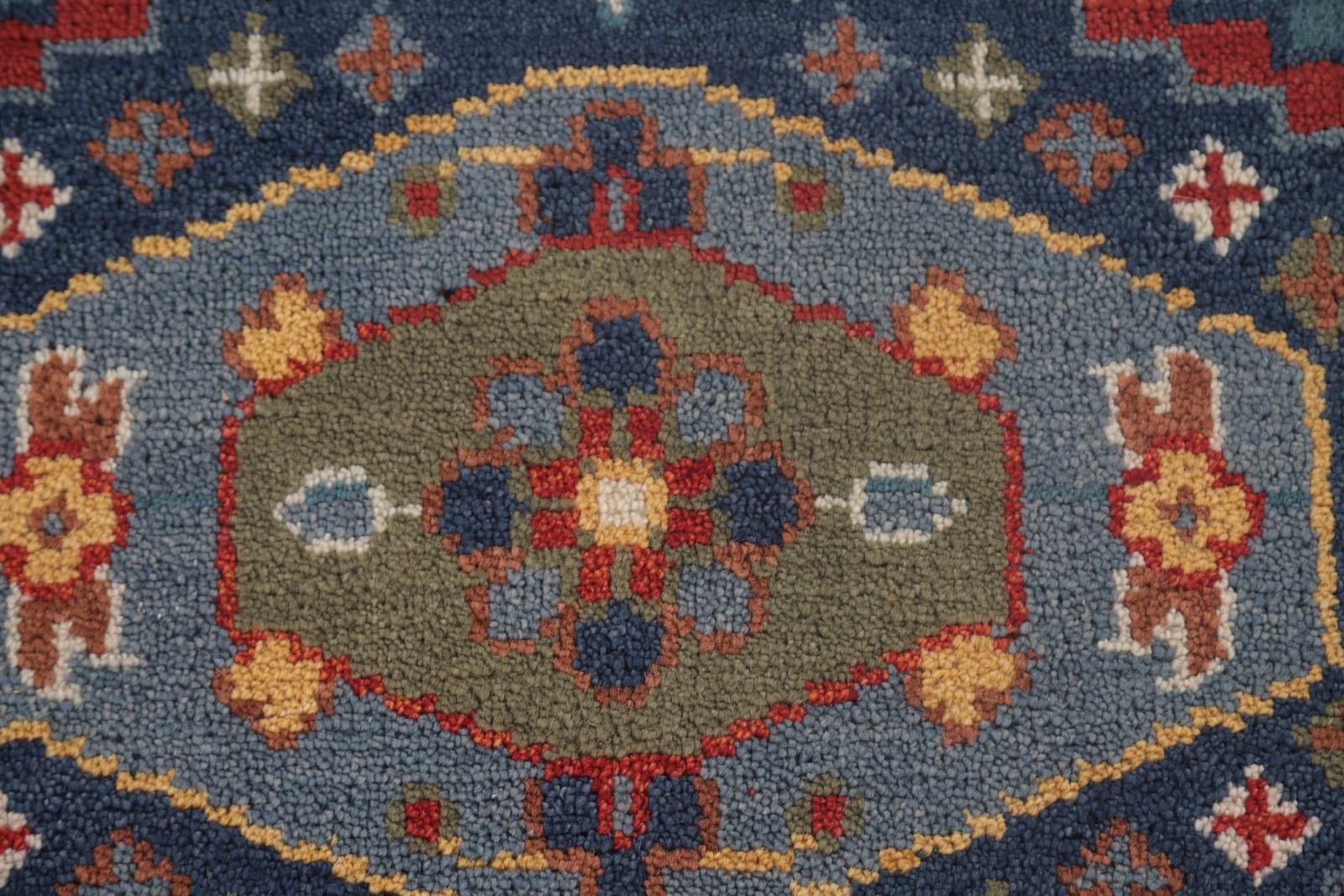 Vibrant Kazak Room Size Rug Handmade Tradition Geometric Patterns Wool 4×6 ft
