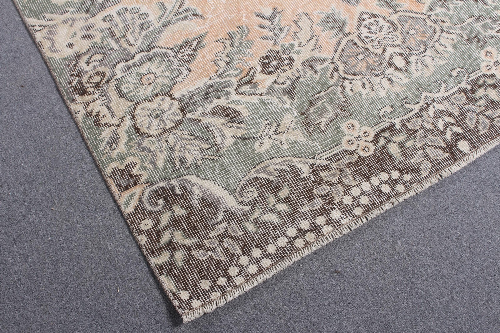 4,4×8,9 ft Area Vintage Rug, Orange Southwestern Turkish Rug