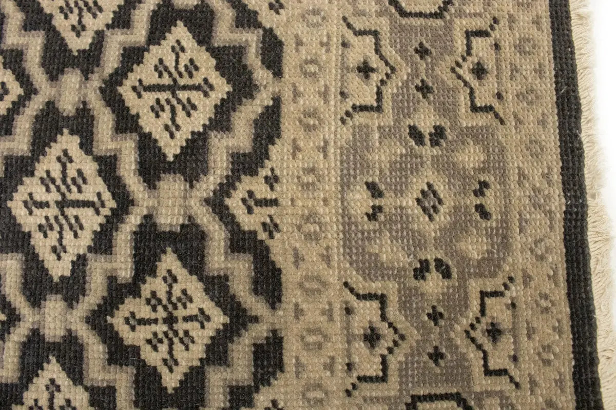 5’7X8’4 ft Handmade Transitional Oriental Rug Charcoal Gray Muted Modern Carpet