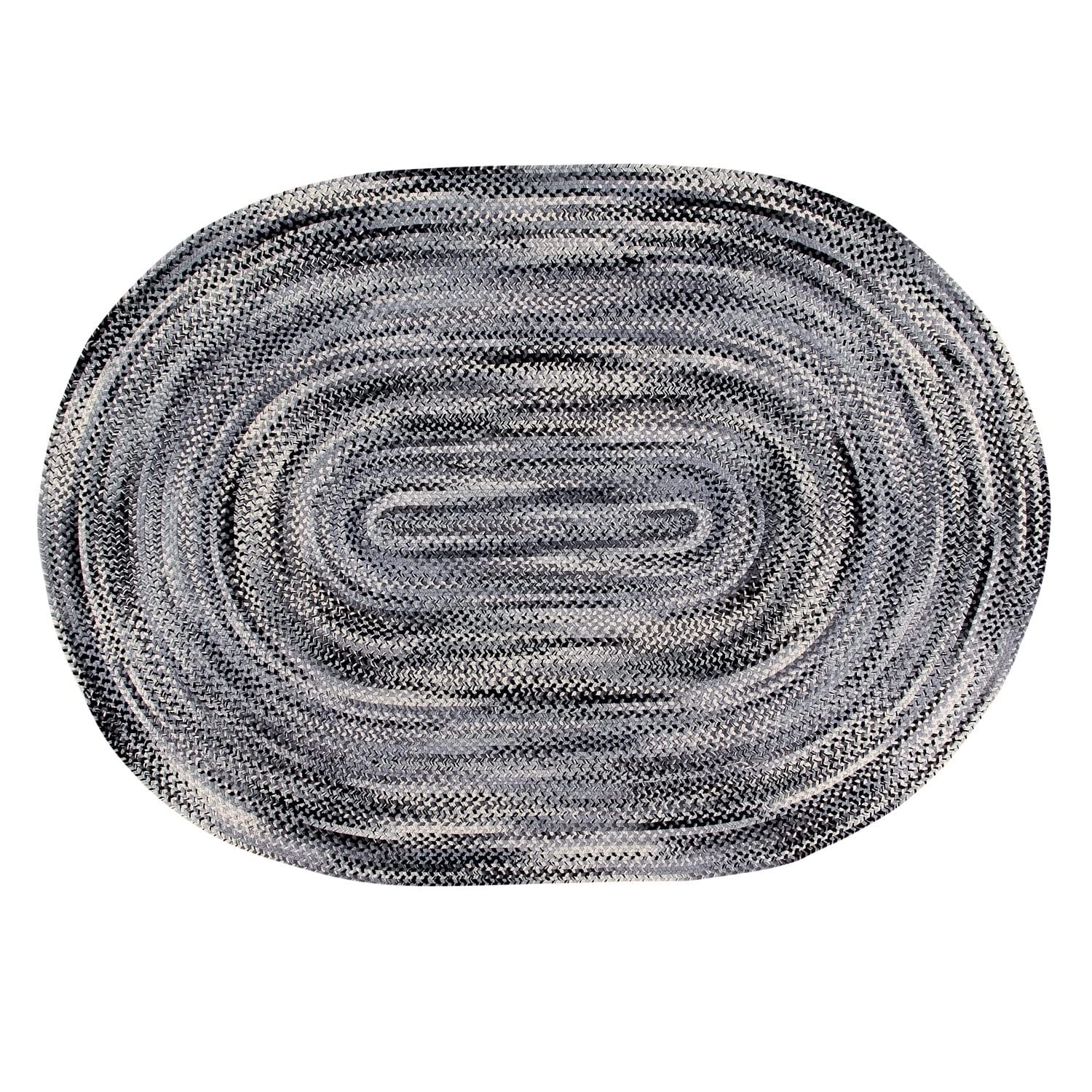 Better Trends Ombre Braided Area Rug 27 X 45 Oval Reversible And Durable 100