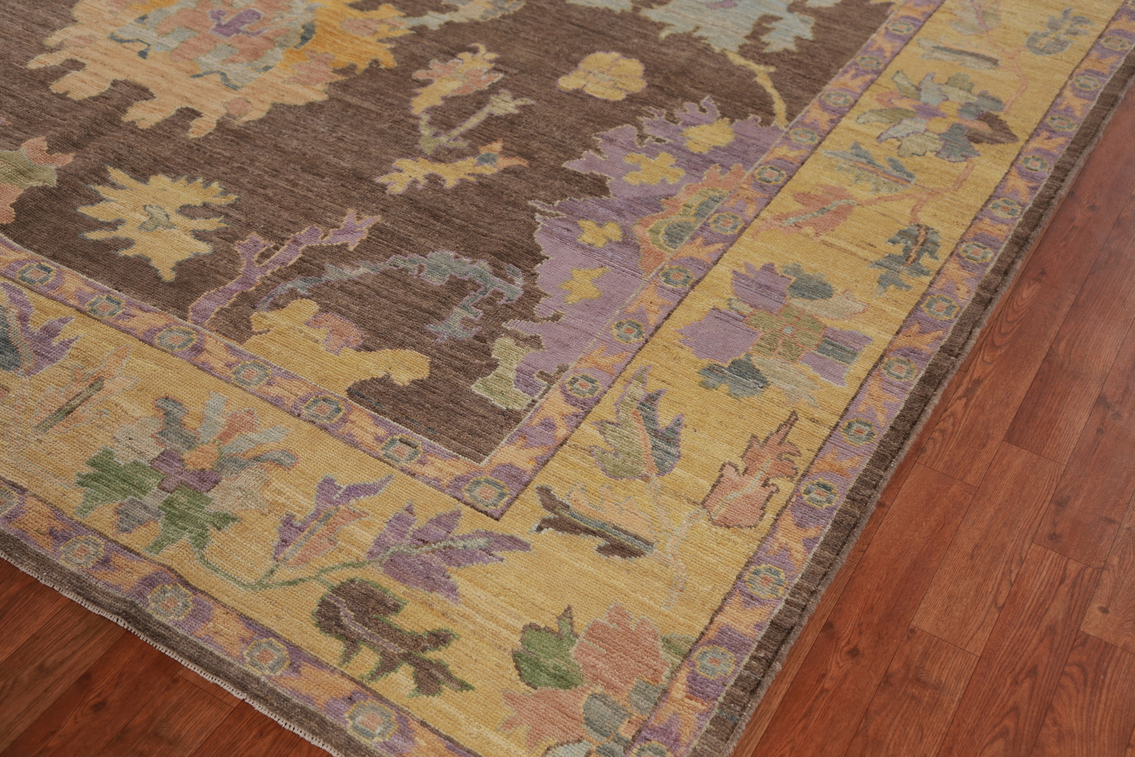 Vegetable Dye Handmade Oushak Turkish Living Room Area Rug Wool Carpet 9×12 ft