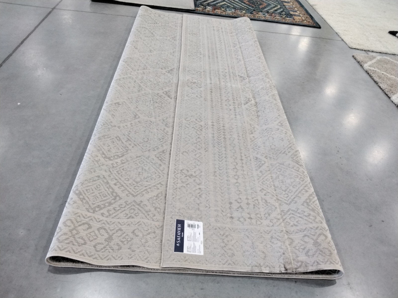 IVORY / GREY 11′ X 11′ Square Stained Rug, Reduced Price 1172735081 TUL264A-11SQ