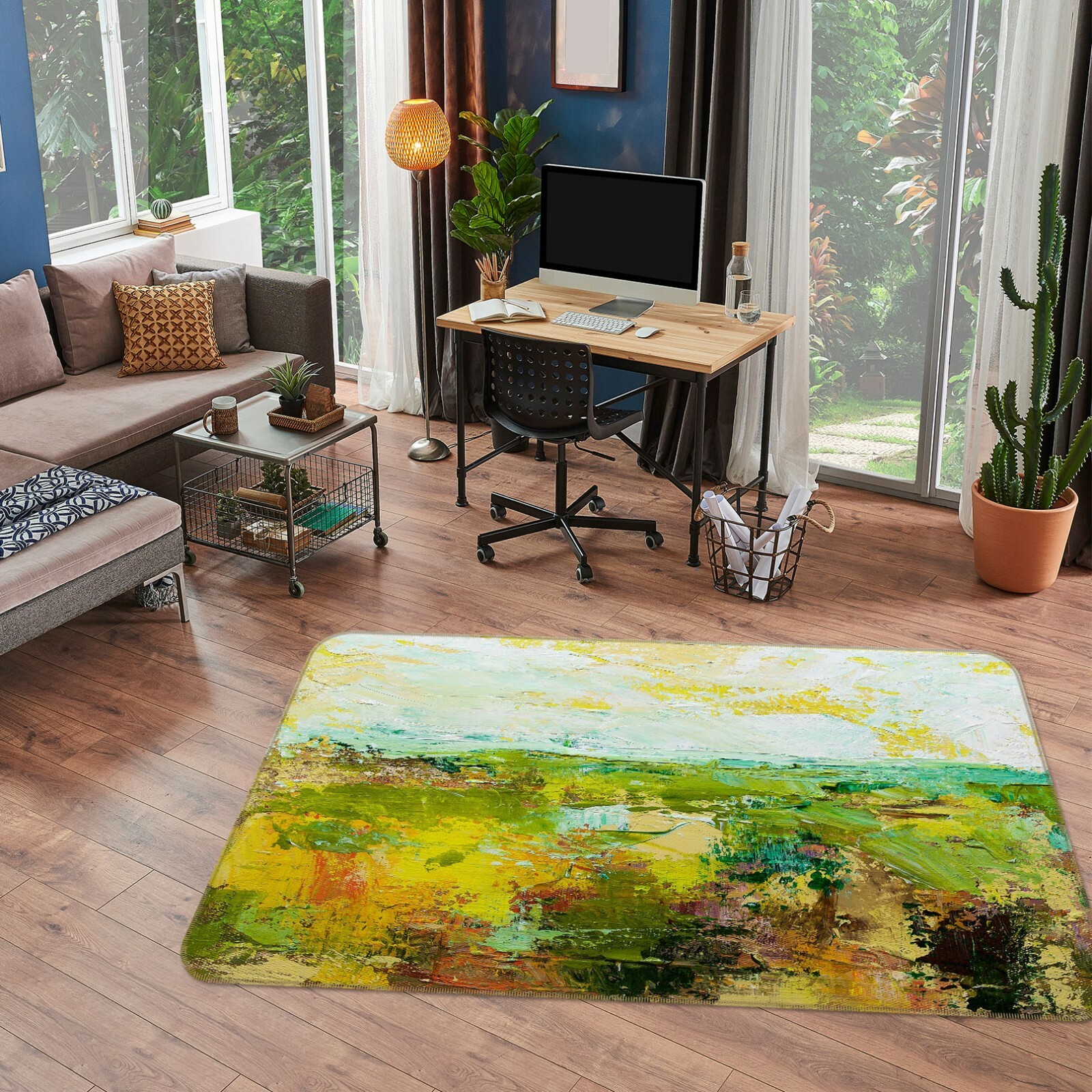3D Grass Oil Painting ZHUA138 Game Non Slip Rug Mat Photo Carpet Allan P Zoe
