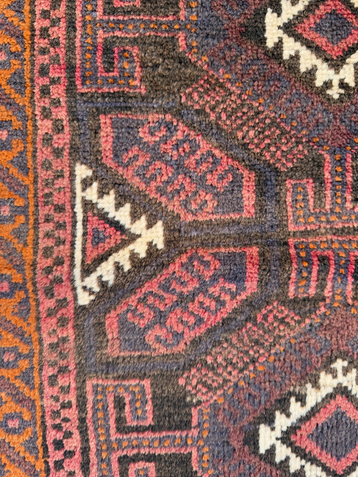 Vintage Stunning Hand Knotted Afghanistan Wool Rug Floor Covering 201×107 Cm