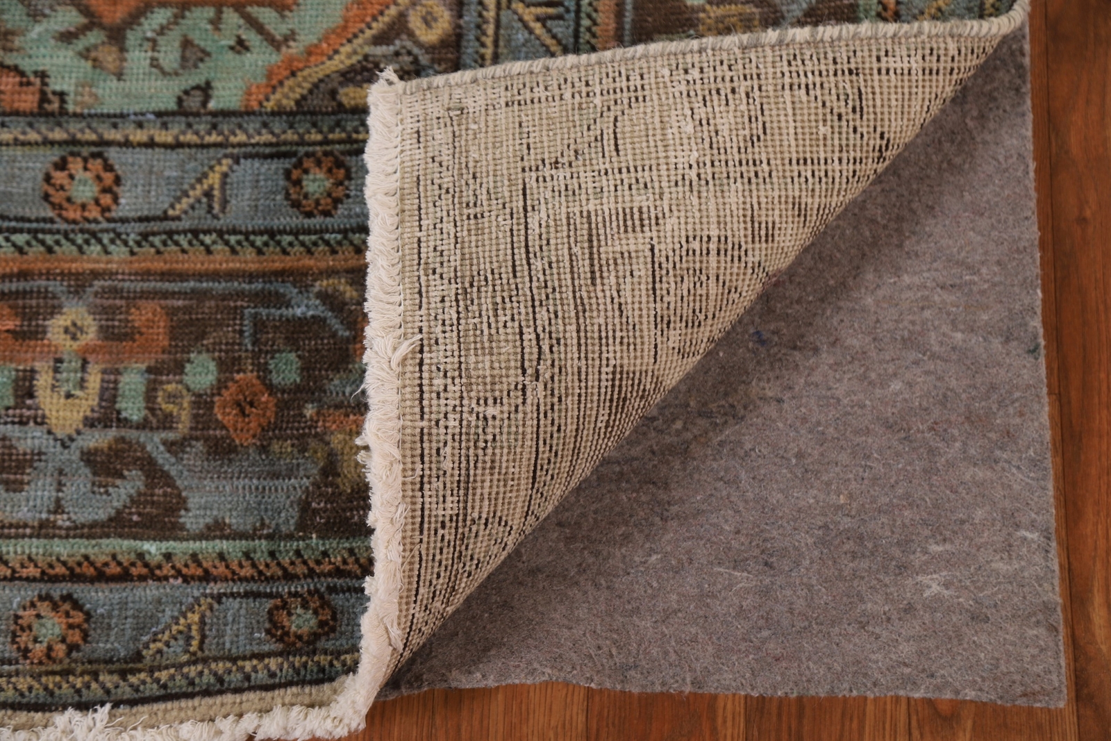 Vintage Gray/ Brown Geometric Tebriz Area Rug 6×10 Wool Hand-knotted Carpet