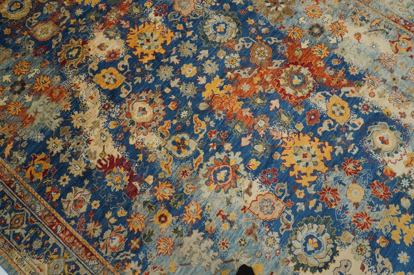 9 x 12 ft Blue Modern Bidjar Afghan Hand Knotted Wool Oriental Area Rug