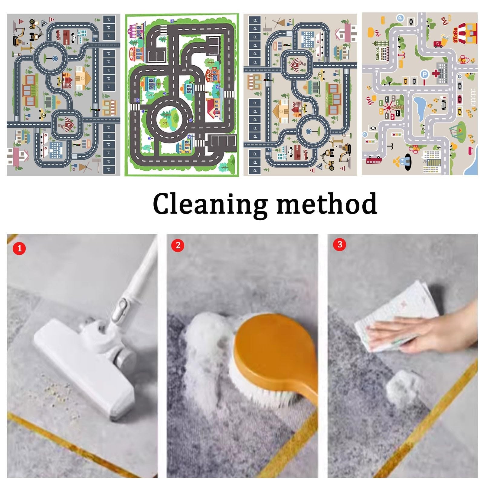 Car Rug Carpet Play Mat Rugs for ,Road Traffic City Life Town Play Mat Game A…