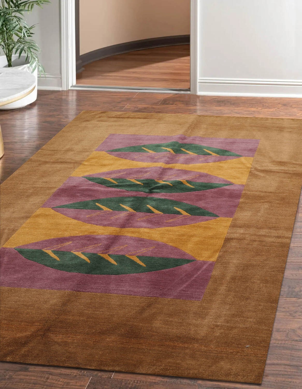 Michaelian & Kohlberg Hand Knotted Contemporary Wool Tibetan Area Rug 5’2″ x 7′