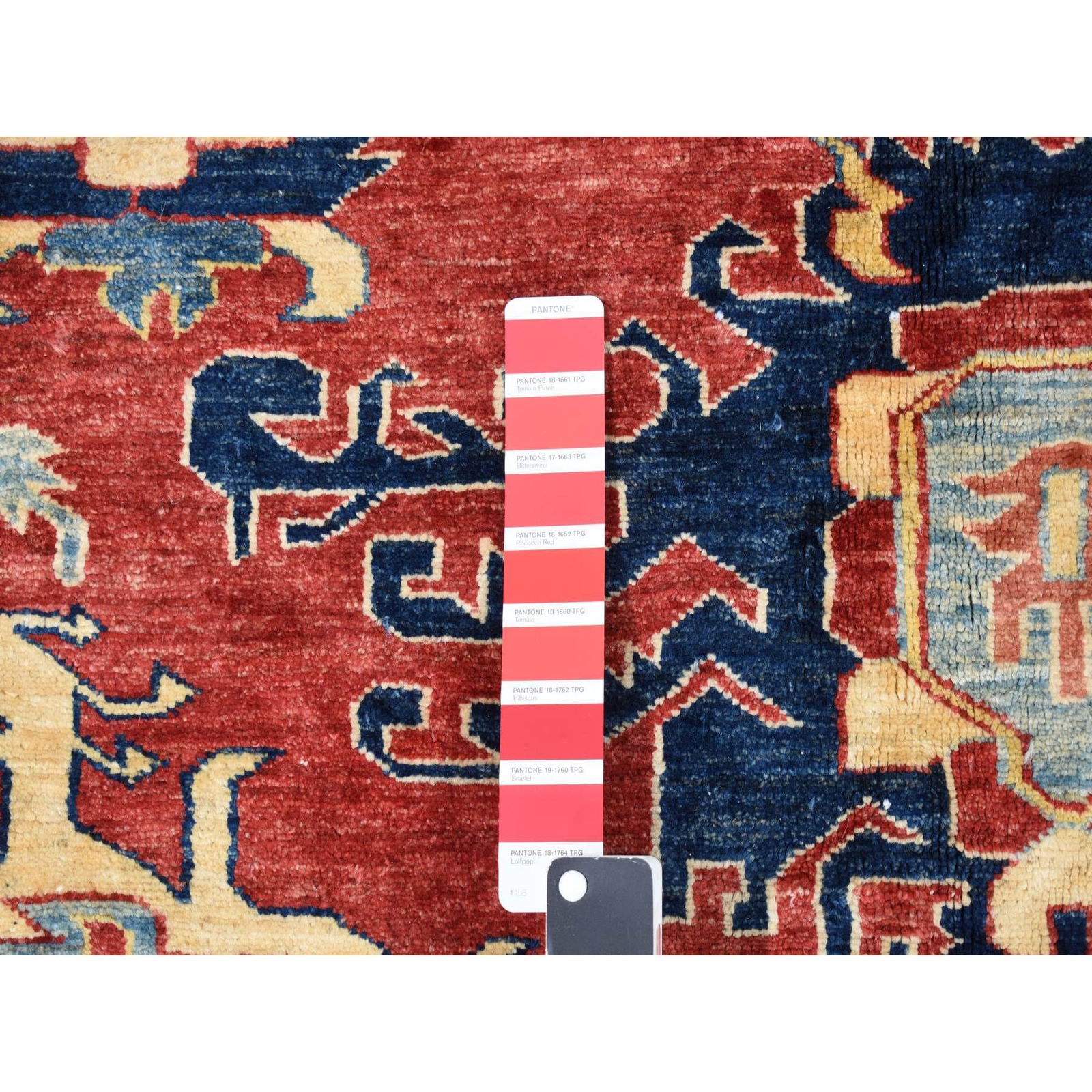 15’9″ x 19’10” Brick Red Super Kazak Pure Wool Hand Knotted Oversized Rug R87978