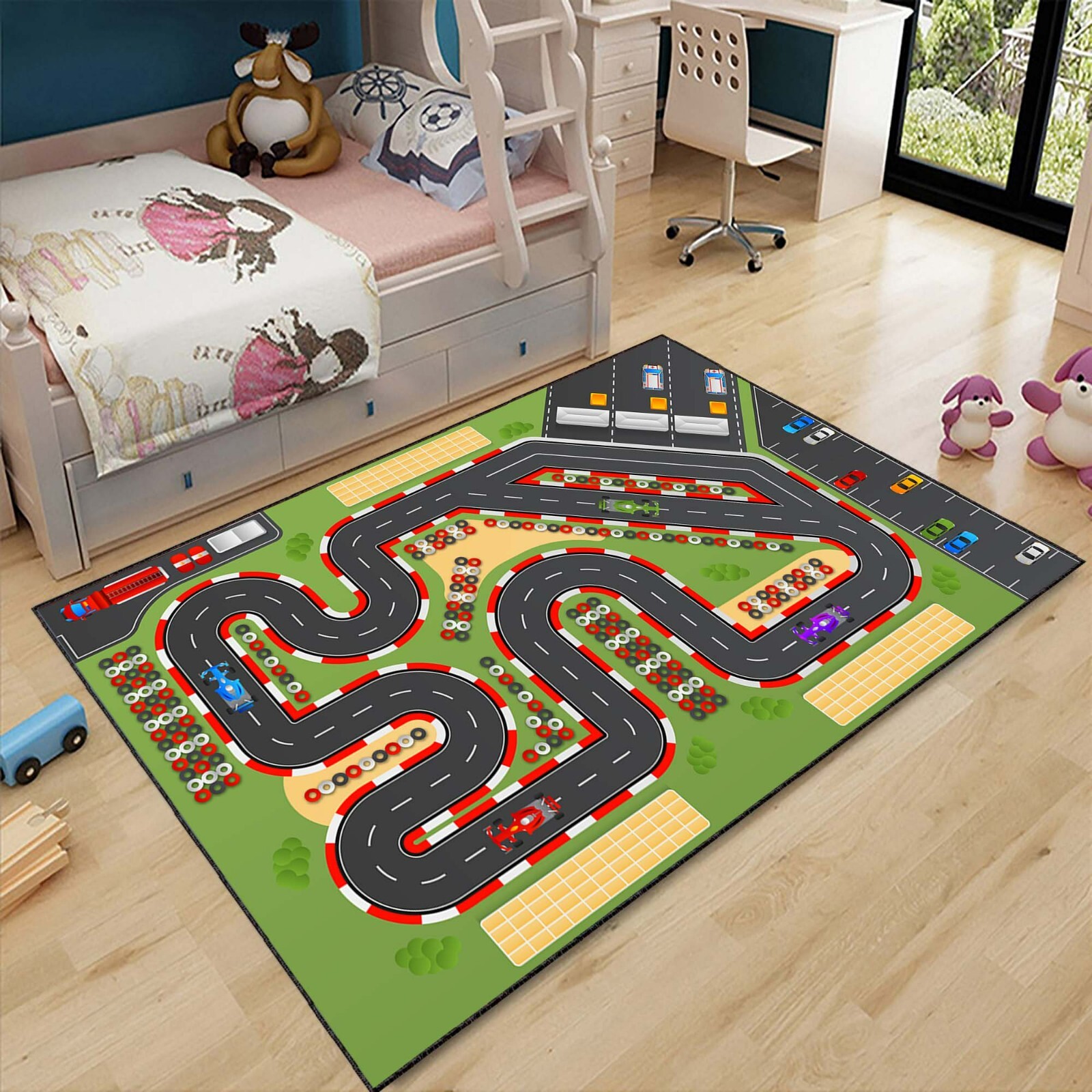Race Track, Race Track Rug,Start Line,Finish Line,Hallway Rug,Long Racetrack Rug
