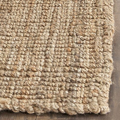 Jute Area Rug Farmhouse Style Natural Brown Handmade Thick Pile 2×4