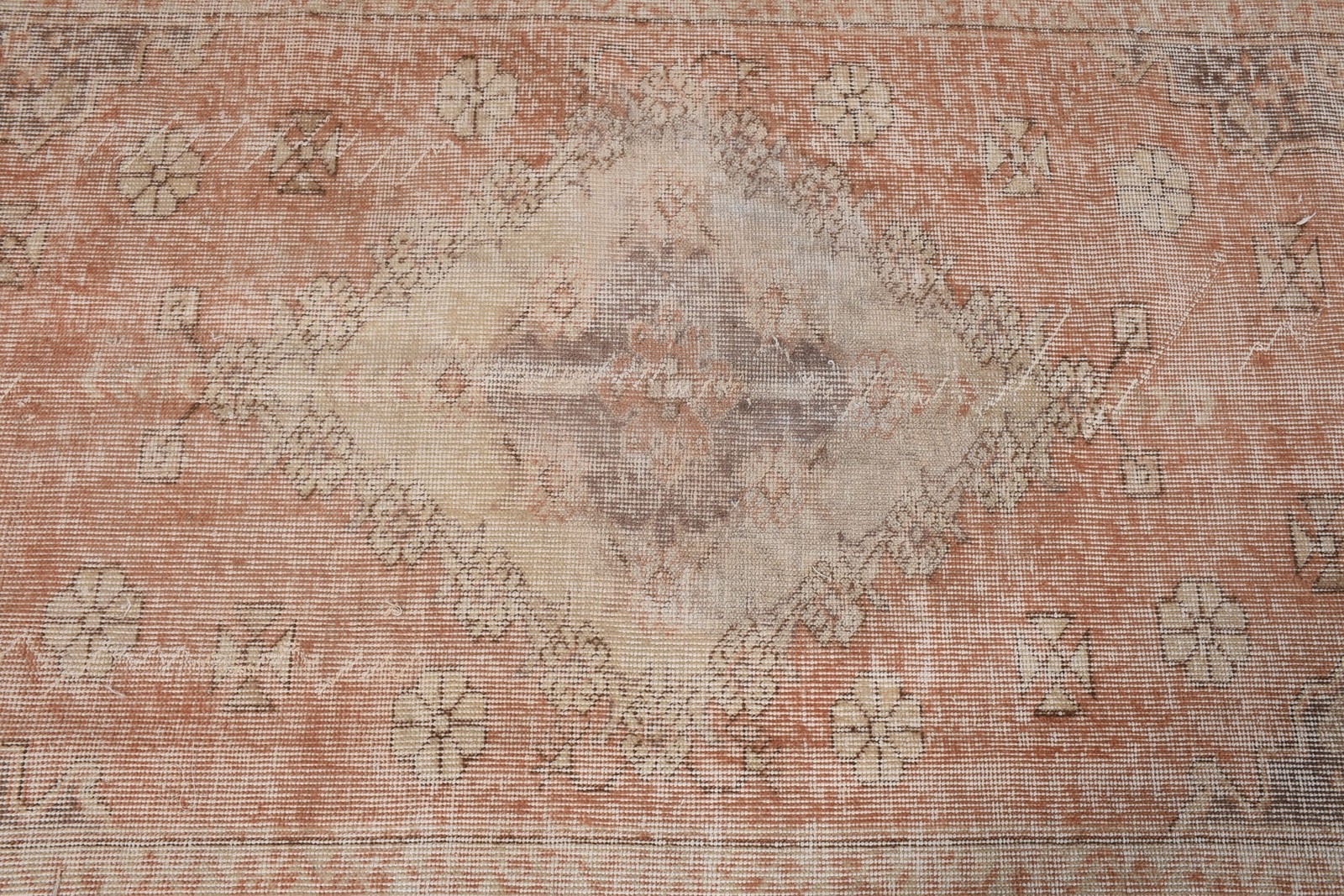 4,4×8,3 ft Vintage Turkish Rug, Area Rug, Beige Wool Rug