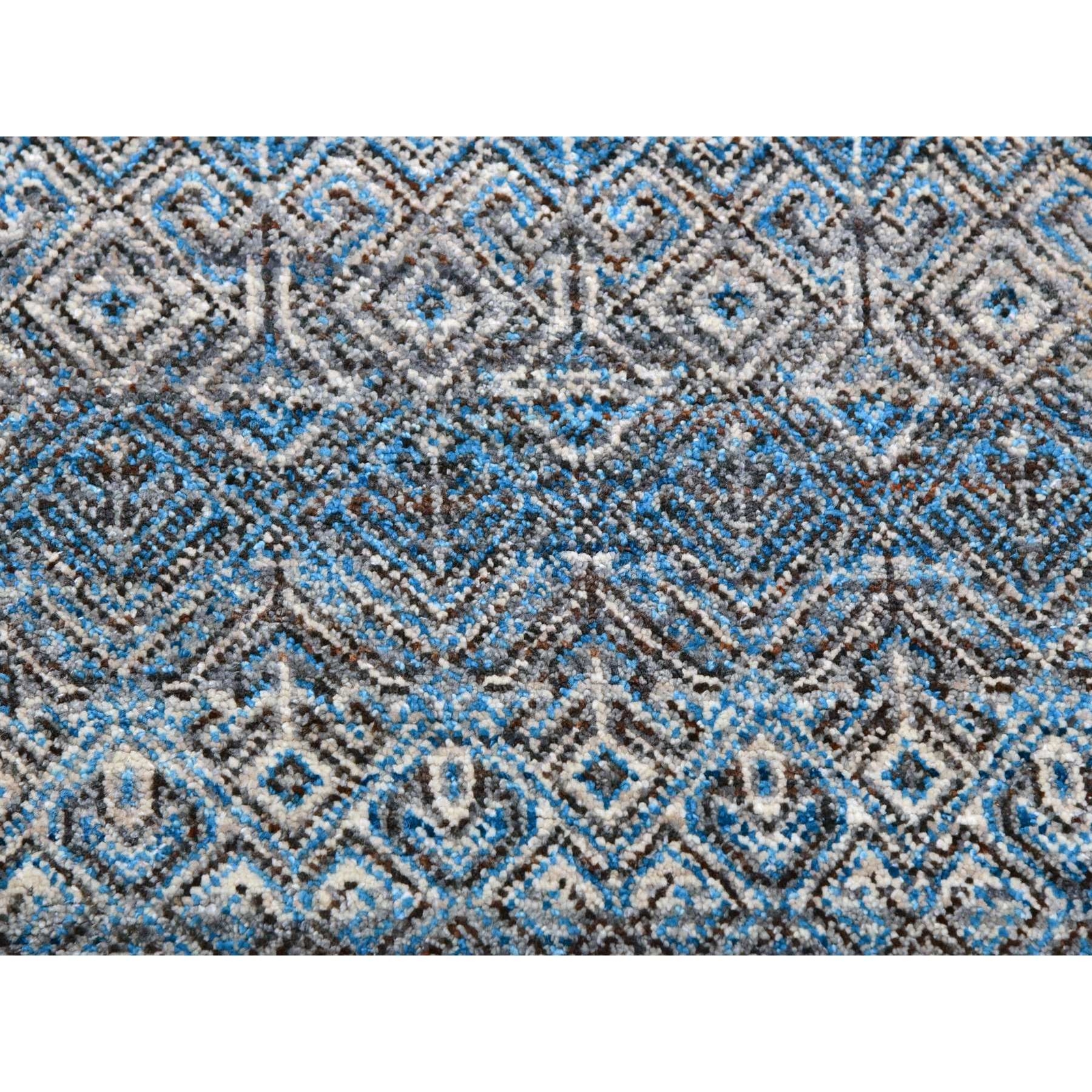 12’x12′ Blue 100% Wool Hand Knotted Kohinoor Herrita Design Square Rug R79768