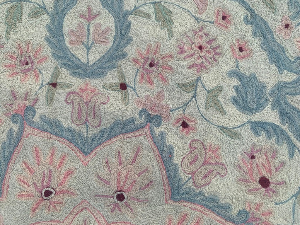 Vintage French Style Medallion Design Aubusson Needlepoint Rug 3×5 ft Free Ship
